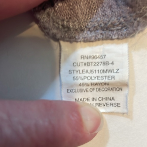 Eyeshadow, Brown striped tank with lace trim, size M - Picture 7 of 8